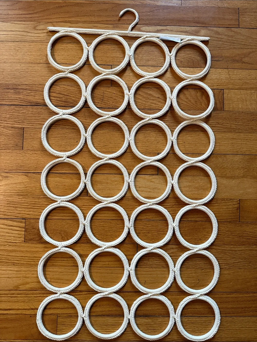 IKEA KOMPLEMENT Cream Multi-Ring Scarf and Accessory Hanger
